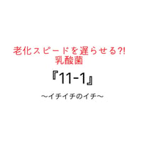 "逆老化"に働く〜乳酸菌『11-1』