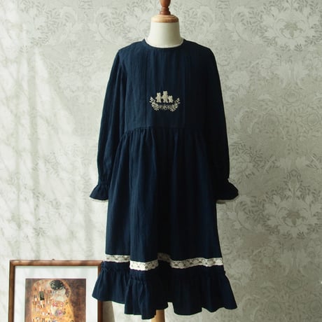 絵本ワンピース【 3びきのくま / Navy 】