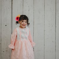 パッチワーク絵本ワンピース【 チューリップピンク 】