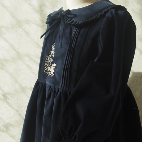 絵本コーデュロイワンピース【 不思議の国のアリス / Midnight Navy 】