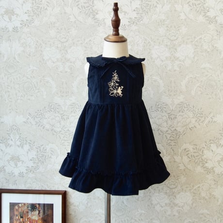 絵本コーデュロイジャンパースカート【 不思議の国のアリス/ Midnight navy 】
