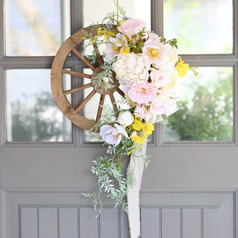 ピオニーとローズのリース ハンドメイド ピオニーリース | fam fleur