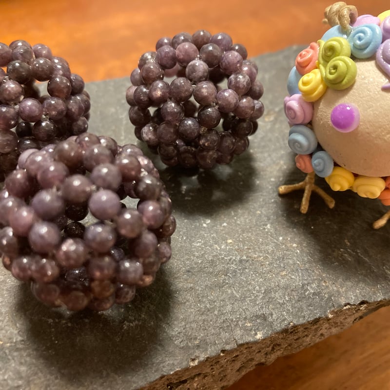 神聖幾何学フラーレン水晶ネックレス（4mm玉）ぷちたま