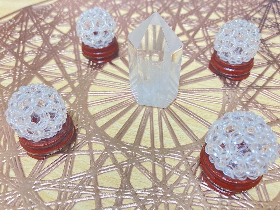 結界用】神聖幾何学フラーレン水晶 4個セット（6mm玉） | acotama STORE