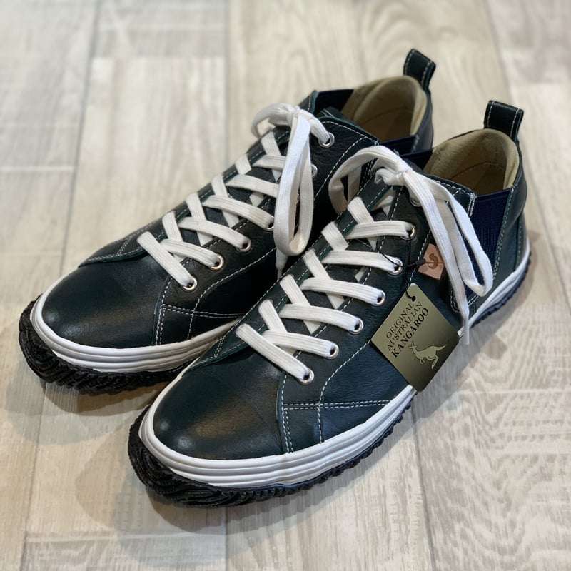 スピングル サイドゴアミドルカット ダークブルー | LEATHER スピングル サイドゴアミドルカット ダークブルー | LEATHER