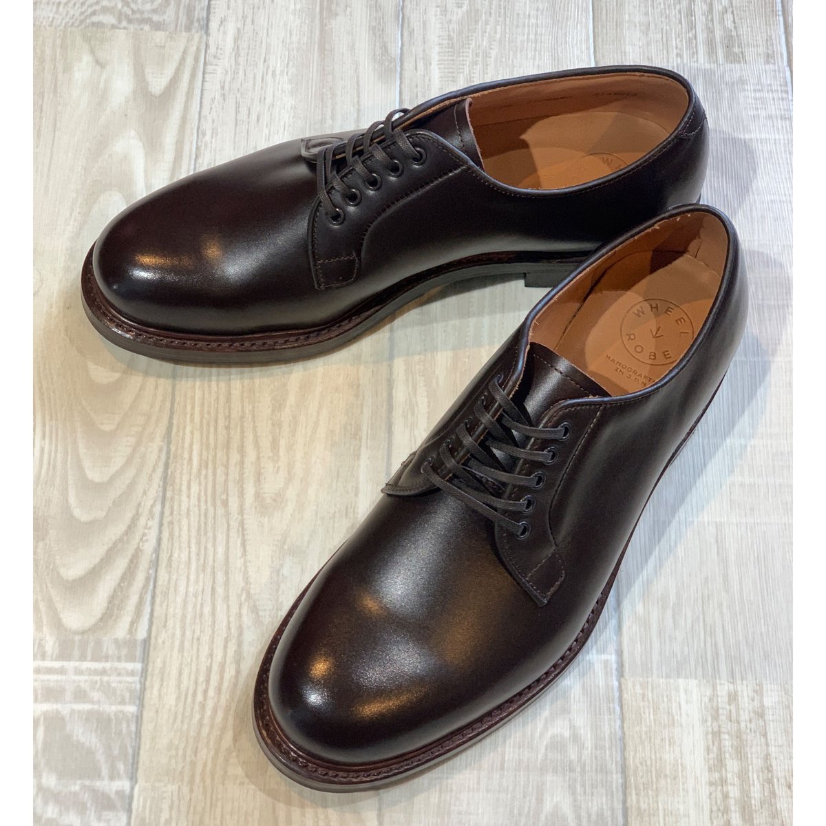 WHEEL ROBE プレーントゥ　茶　スエード　8D WHEEL ROBE（ウィールローブ） 15076SU ホールデッドプレーン