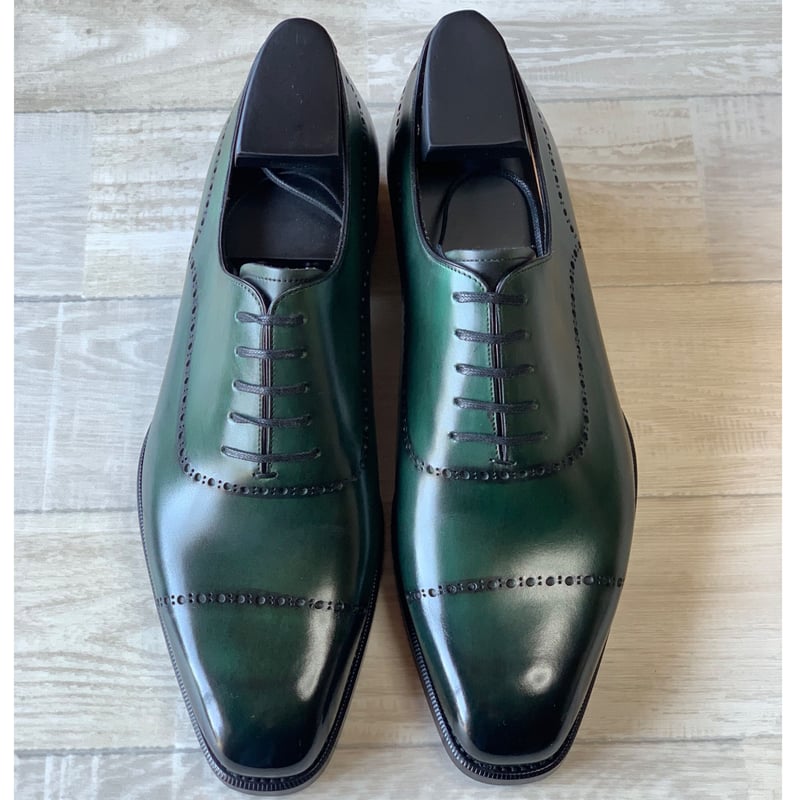 元値7万フランチェスコベニーニョホールカットプレーントゥグリーン