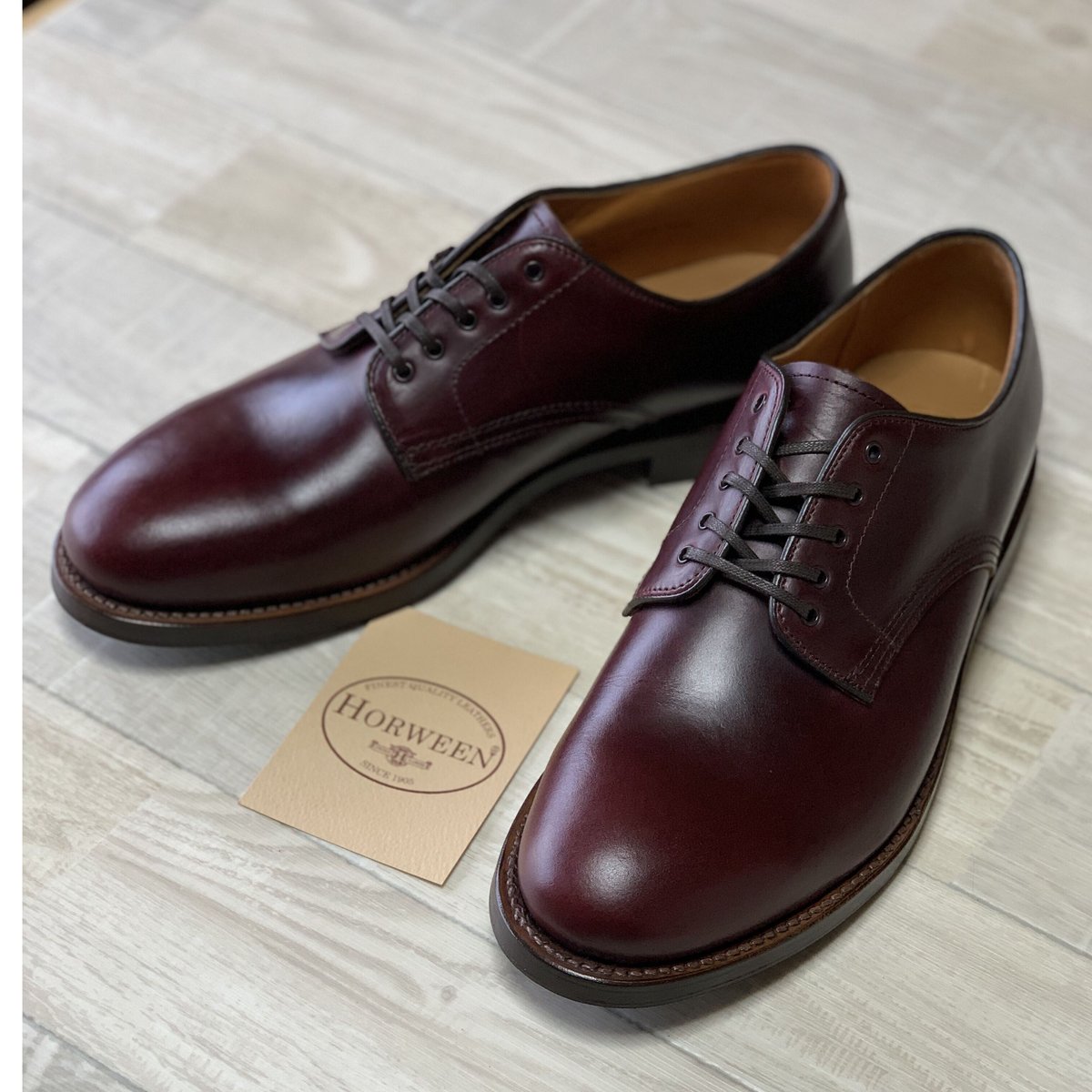 WHEEL ROBE #15075 PLAIN TOE DERBY サイズ7D 15075 PLAIN TOE DERBY BURGUNDY – WHEELROBE