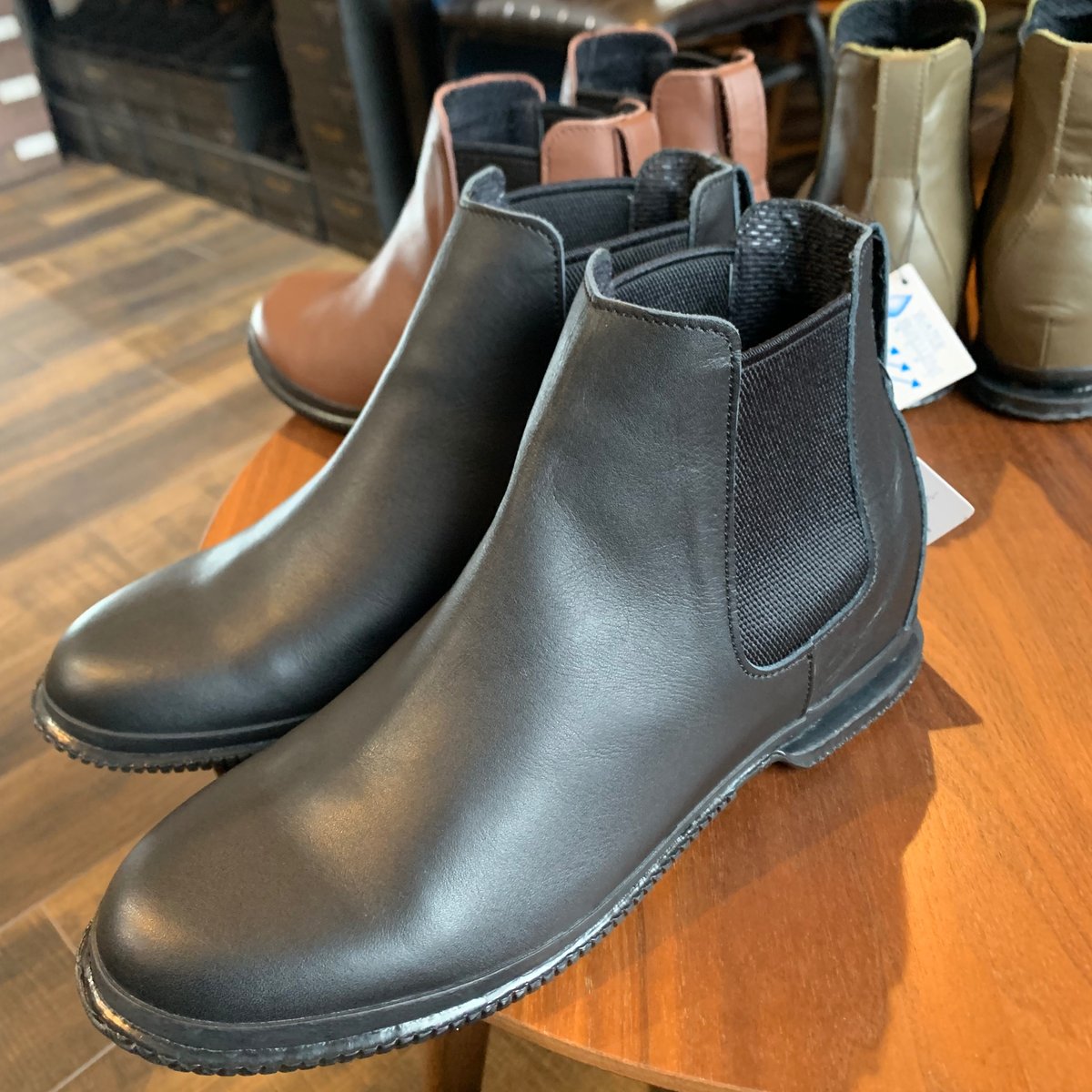 スピングル サイドゴアブーツ レディースモデル ブラック | LEATHER 