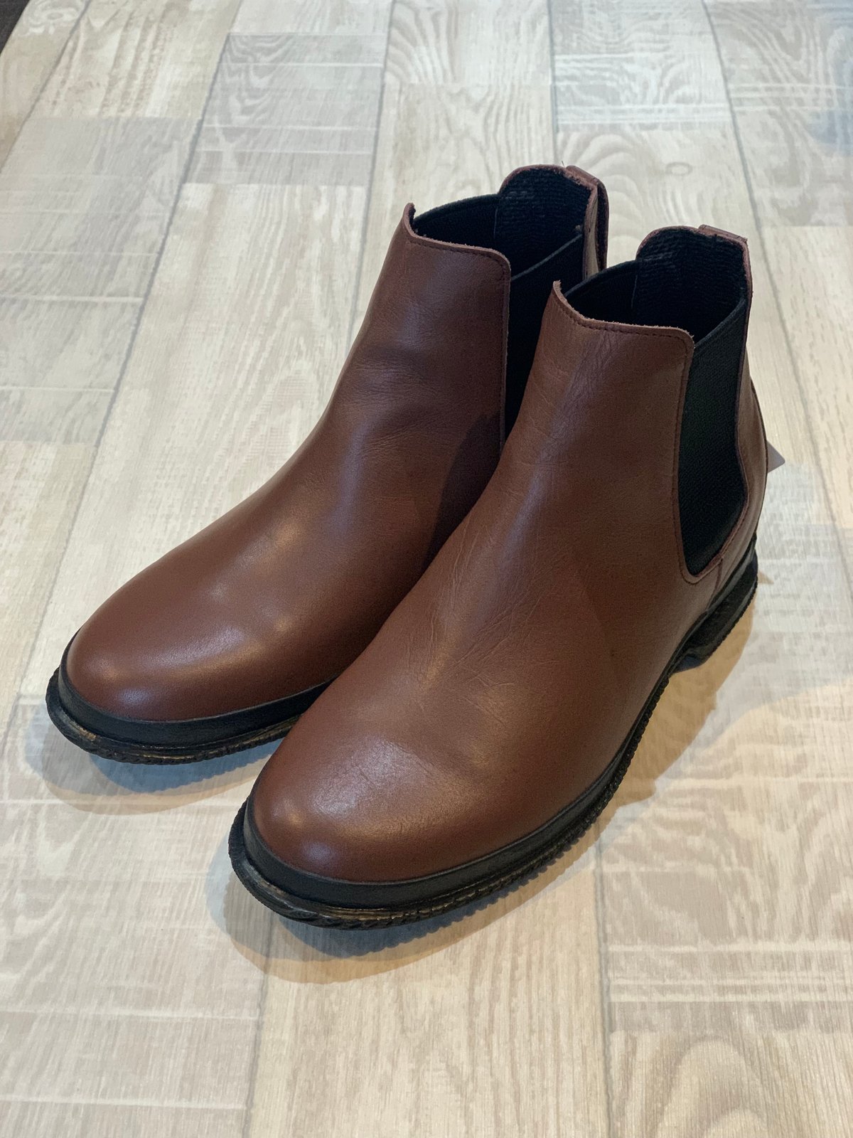 スピングル サイドゴアブーツ レディースモデル ダークブラウン