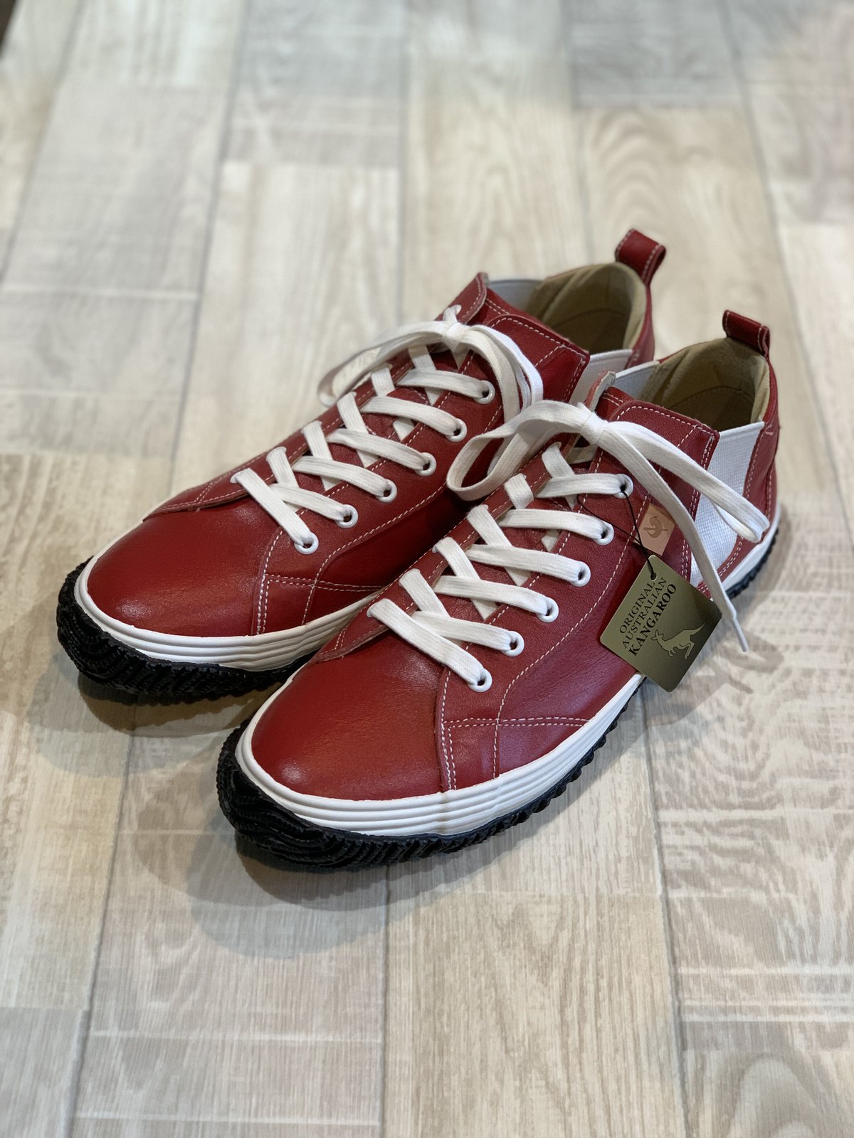 スピングル サイドゴアミドルカット レッド | LEATHER STYLE FAVOR スピングル サイドゴアミドルカット レッド | LEATHER STYLE FAVOR