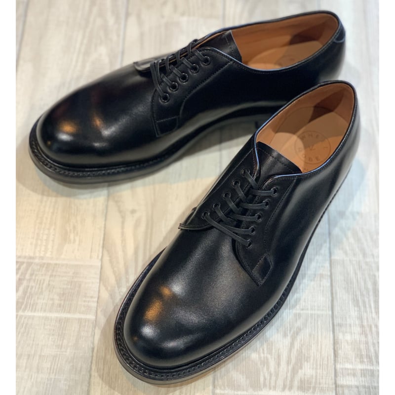 WHEEL ROBE プレーントゥ US6.5 ブラック シューツリー付き WHEEL ROBE（ウィールローブ）PLAIN TOE DERBY（プレーントゥ