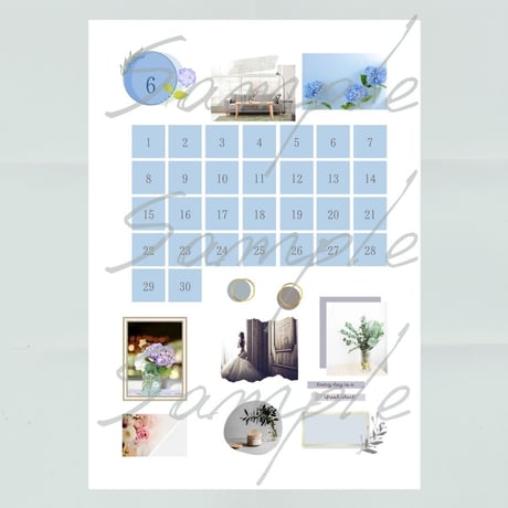 6月の日付シート