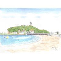 New//水彩画 北鎌倉浄智寺の枝垂れ桜 | C.Nagata Gallery