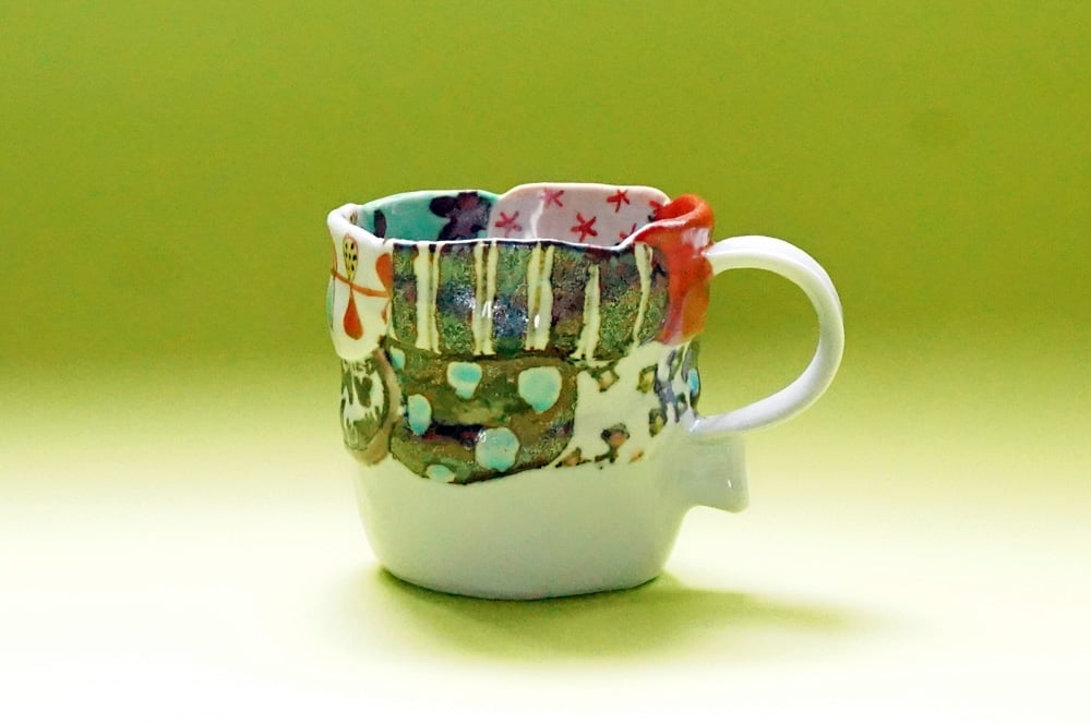 福耳マグカップ細マッチョ サビパッチ | 磁器工房 福久～FUKUKYU