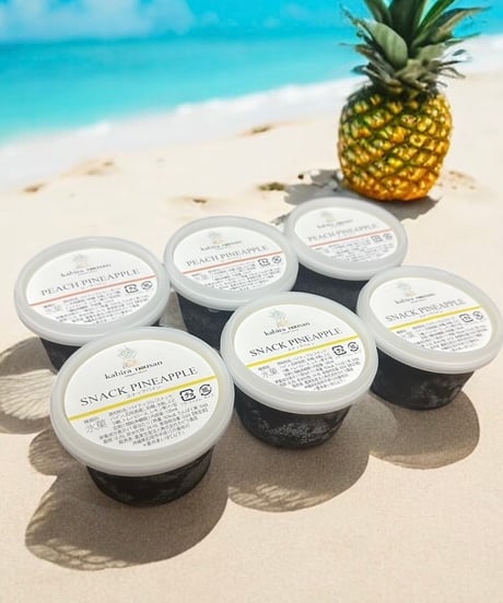 【ピーチ・スナックパイン果汁50%使用🍍】石垣島のパイン農家が作る完熟ピーチパインのスッキリ爽やかジェラート🍧6個セット！！