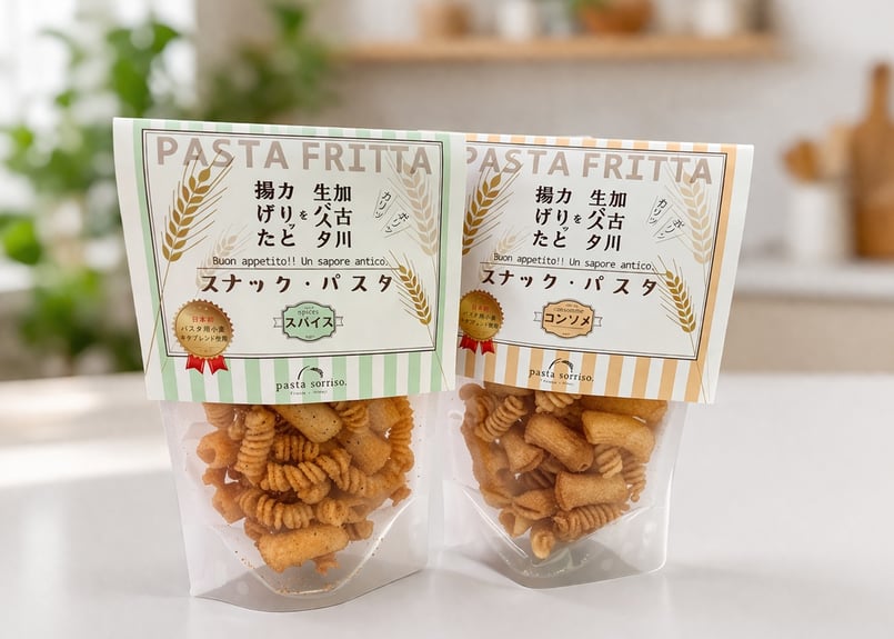 純国産デュラム小麦セトデュール使用 スナックパスタ 80g（コンソメ味