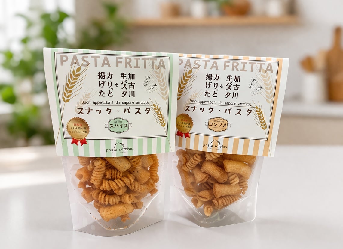 純国産デュラム小麦セトデュール使用 スナックパスタ 80g（コンソメ味