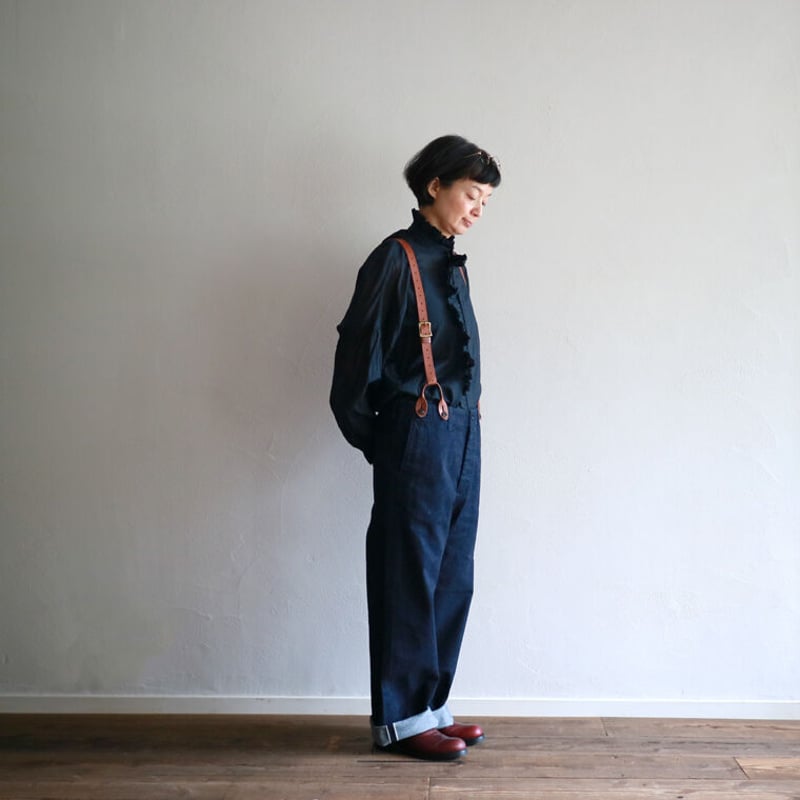 SHELLAC archive サスペンダー付き 牛革クロップドパンツopium 楽天市場】メンズ デニム パンツ メタルジップ サスペンダー オーバー