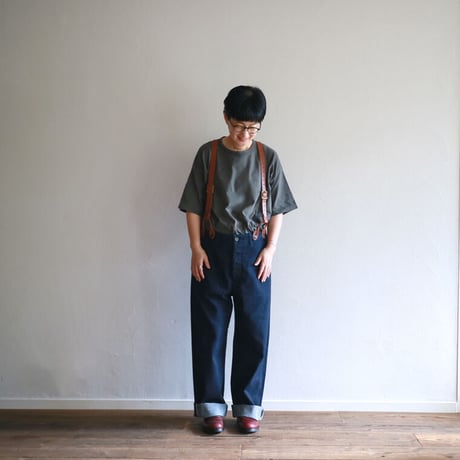 デニムサスペンダーパンツ/olibanam