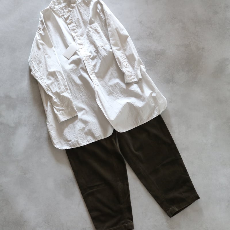 コットンワイドウエールコーディロイペグトップイージーパンツ