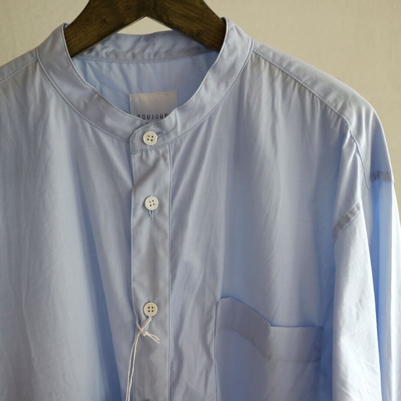 オリジナルコットンポプリンクラッシックバンドカラーシャツ／TOUJOURS  