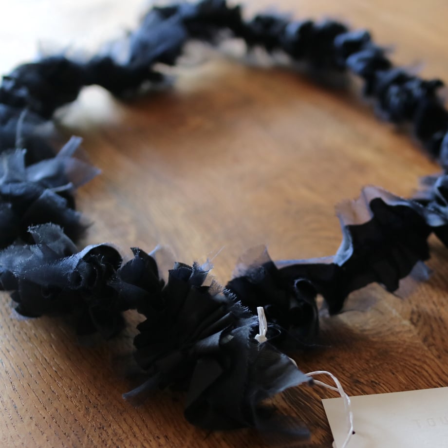 2025SS toujours オーガンジー レイ ピュアシルクオーガンジーフリルレイ／TOUJOURS | ovede