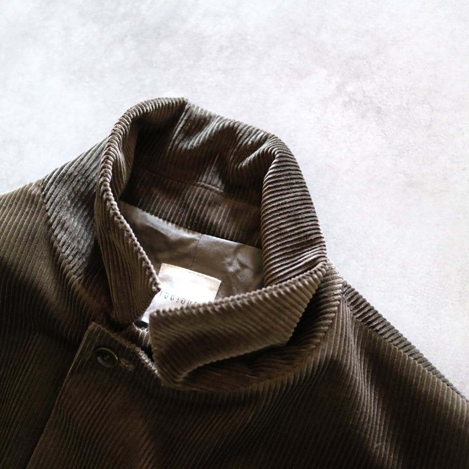 コットンワイドウエールコーディロイオーバーサイズ1＋2ボタンサック