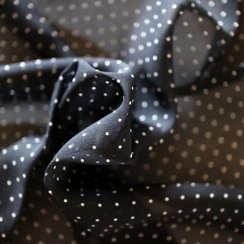 ピンドットプリントシルクシフォンスカーフ／TOUJOURS | ovede