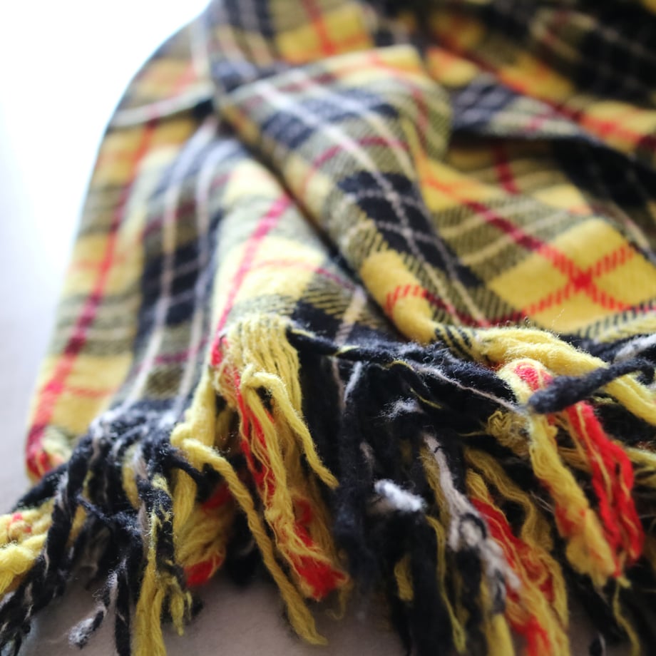 [新品]R&D.M.Co- タータンチェック ブランケット イエローロイヤルタータンチェックブランケット／R&D.M.Co- | ovede