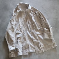 ガーメントダイコットンビスコースストレッチベルベットカバーオールジャケット／TOUJOURS