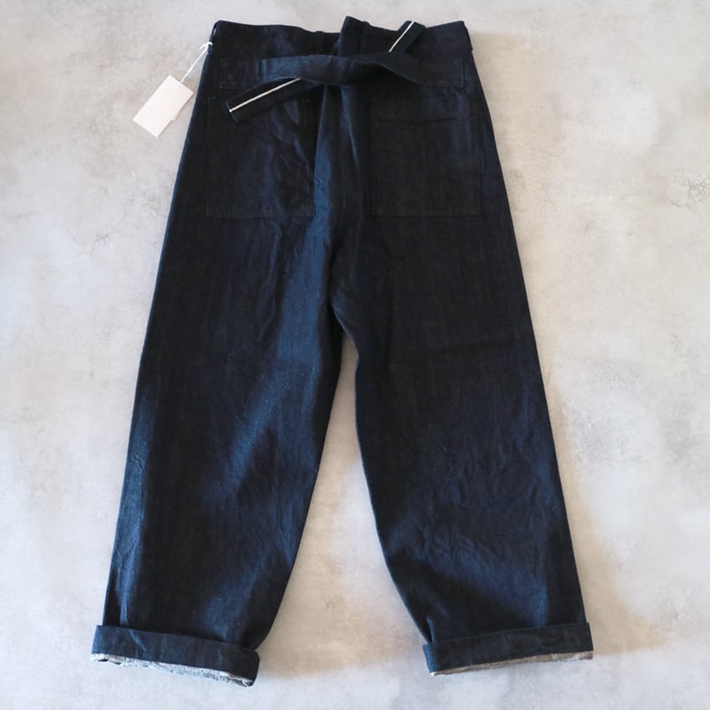 14oz.セルビッチクラッシックデニムバッグストリングウエスト