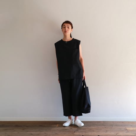 ファインカウントリネンコットンポケットビッグタンクシャツ／TOUJOURS