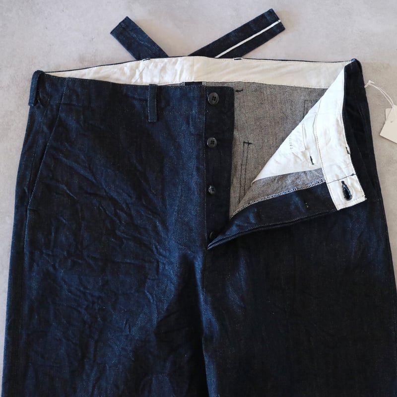 14oz.セルビッチクラッシックデニムバッグストリングウエスト