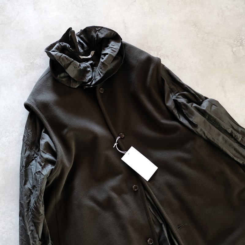 コットンシルクフェイルラッフルカラーバギーシャツ／TOUJOURS | ovede