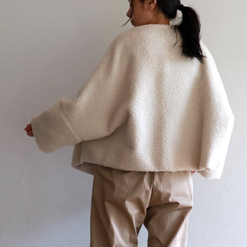 ウールカシミアフーリーボアショールジャケット／TOUJOURS | ovede 