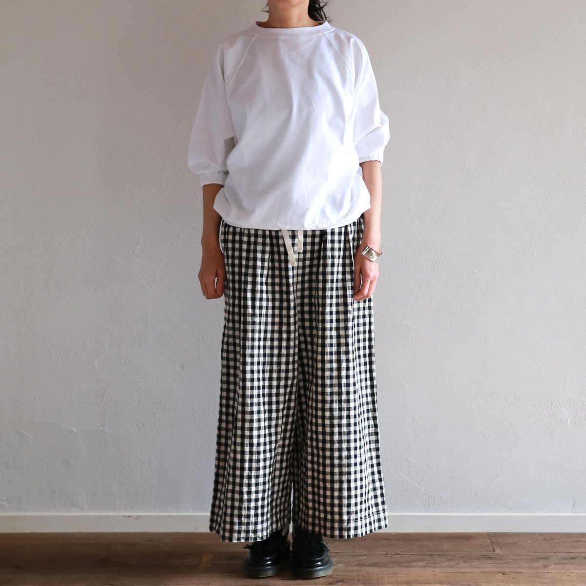 ギンガムシンルーミーパンツ／Gauze＃ | ovede