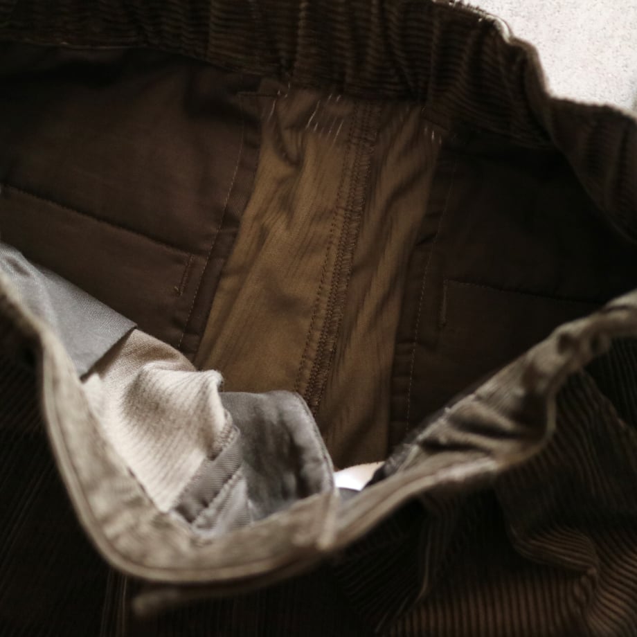 コットンワイドウエールコーディロイ2インプリーツバギーパンツ