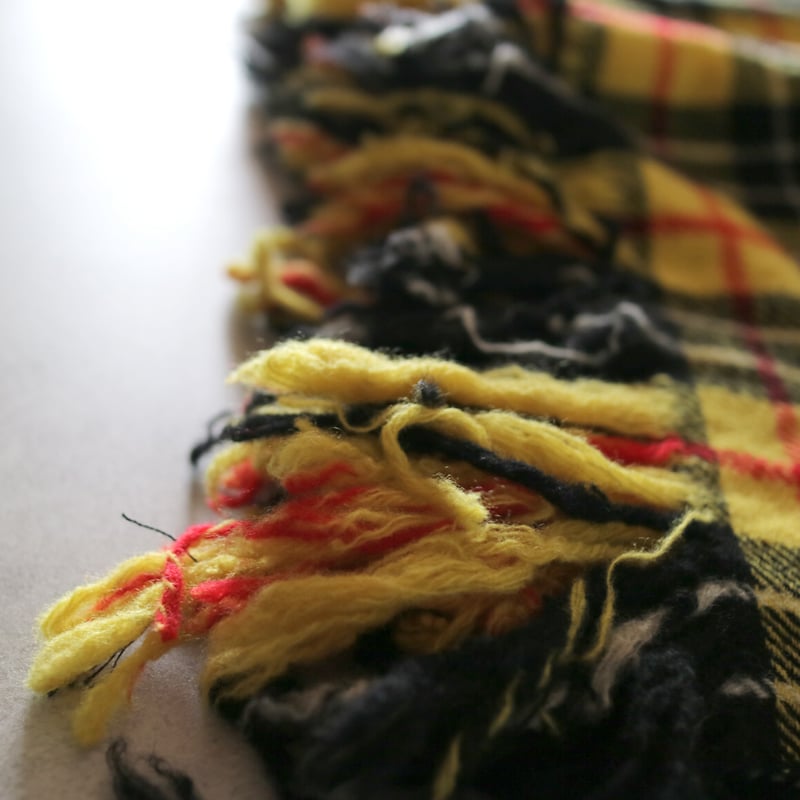 イエローロイヤルタータンチェックブランケット／R&D.M.Co- | ovede