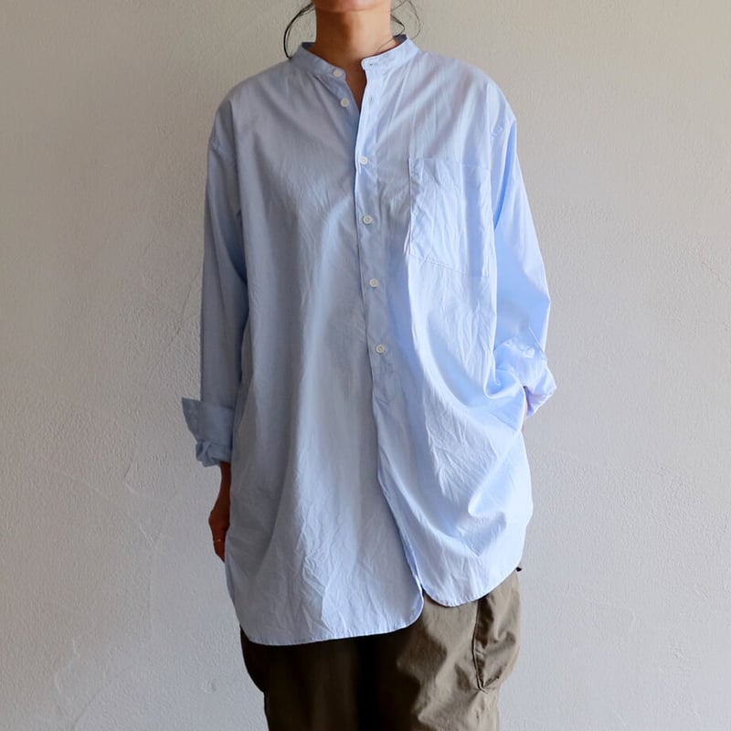 ファインヤーンコットンクラッシックバンドカラーシャツ／TOUJOURS | ovede
