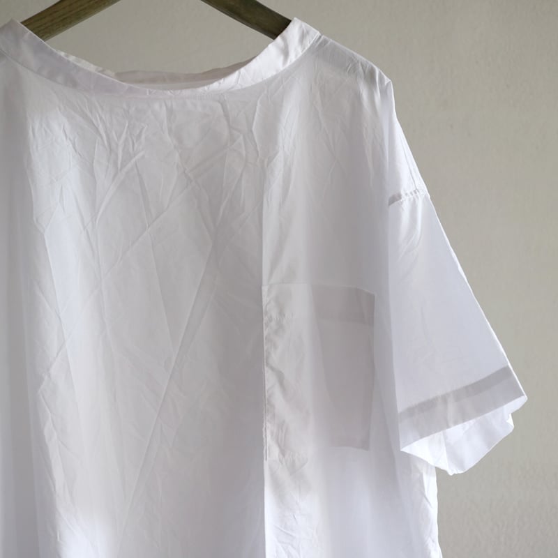 2024 TOUJOURSトゥジュー☆リンクルコットンポケットビッグTシャツ2白 2024 TOUJOURSトゥジュー☆リンクルコットンポケットビッグT