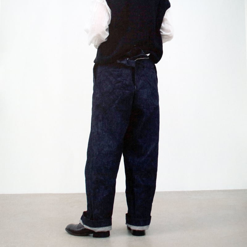 14oz.セルビッチクラッシックデニムバッグストリングウエスト