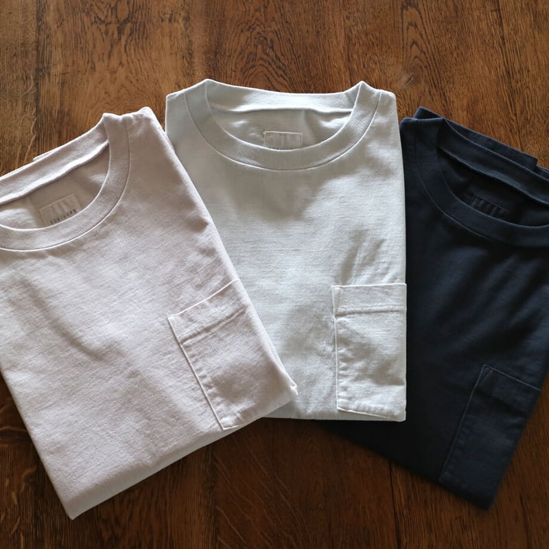 2024 TOUJOURSトゥジュー☆リンクルコットンポケットビッグTシャツ1白 2024 TOUJOURSトゥジュー☆リンクルコットンポケットビッグT