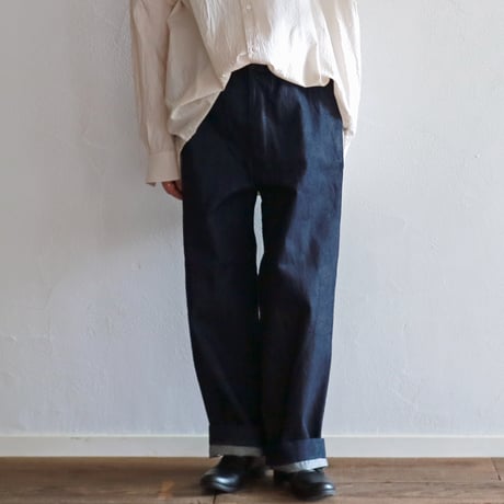 10.5oz.セルビッチクラッシックデニムイージーフィールドトラウザー／TOUJOURS