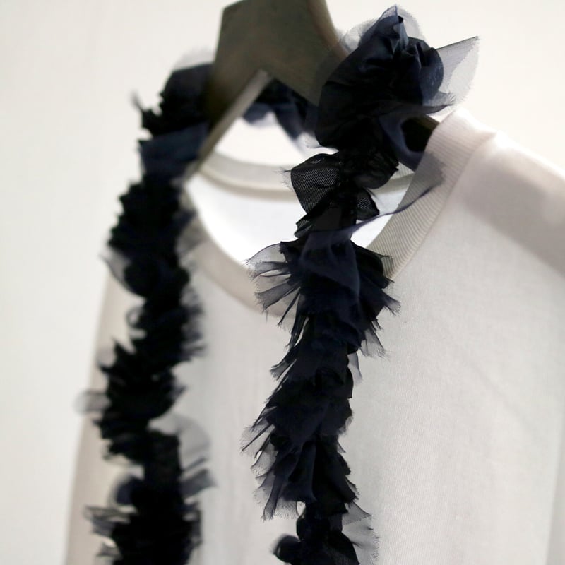 2025SS toujours オーガンジー レイ ピュアシルクオーガンジーフリルレイ／TOUJOURS | ovede