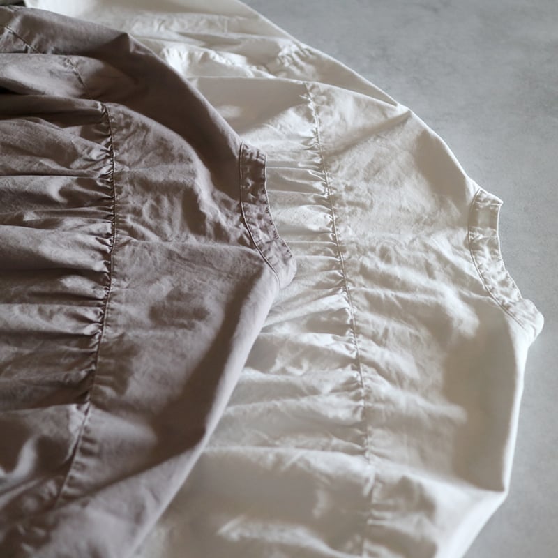 ガーメントダイオーガニックコットンポプリンタキシードロングシャツ