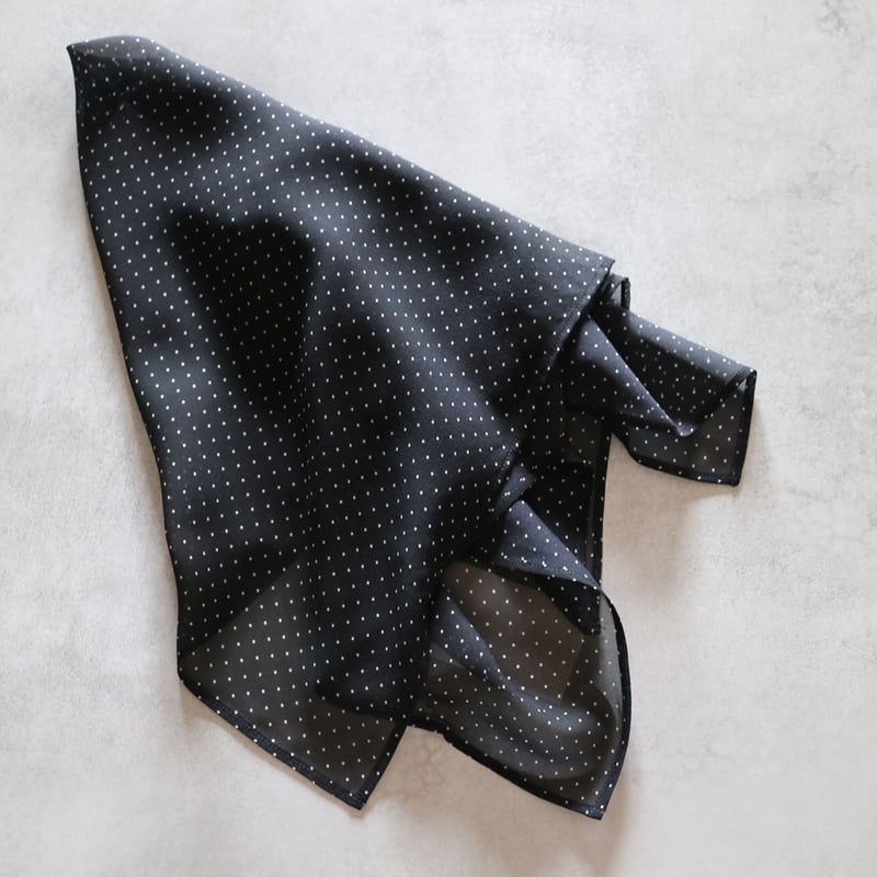 ピンドットプリントシルクシフォンスカーフ／TOUJOURS | ovede