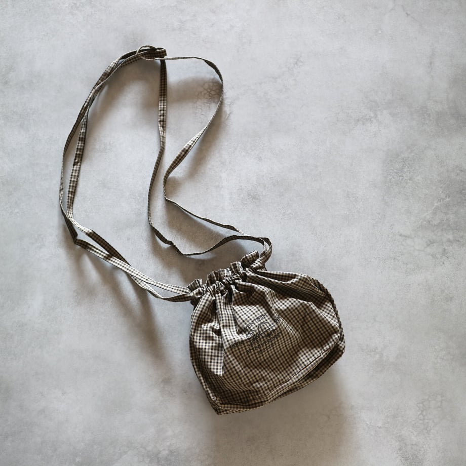 ハイカウントギャバジン20周年プリントショルダードローストリング  