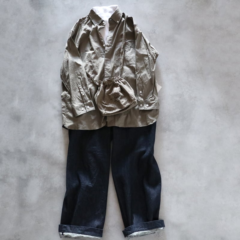 【新品】トゥジュー　ラッフルカラー　バギーシャツ　サイズ1 ラックス TOUJOURS公式通販 トゥジュ―正規取扱店 TOUJOURS/Ruffle Collar