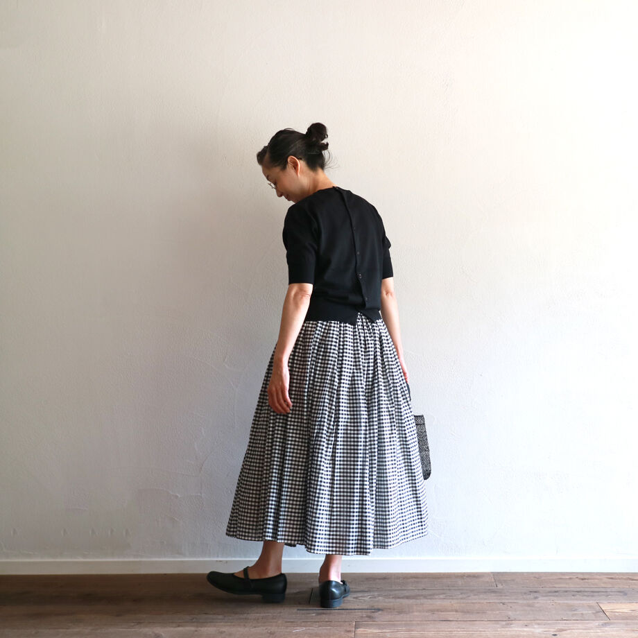 美品◎オールドマンズテーラー コットンシルク　ギンガムチェックスカート fit=scale-down,w=1200